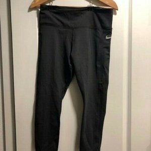 Nike Fast Women's Mid-Rise Crop Running Leggings CZ9238-010-Large